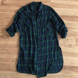 Zara checkered shirt dress